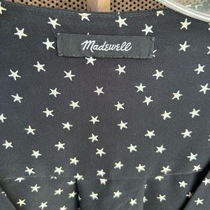 Madewell 100% Silk shirt with stars. Perfect for the 4th of July